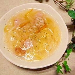 白菜とウィンナー☆野菜スープ